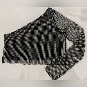 Elegant Black One-Shoulder Blouse